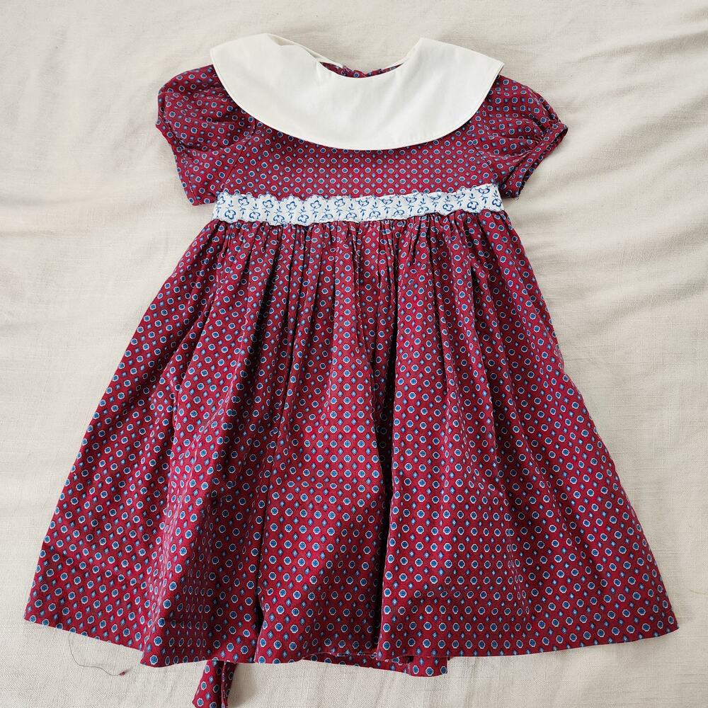 Vintage Geometric Floral Dress 5t